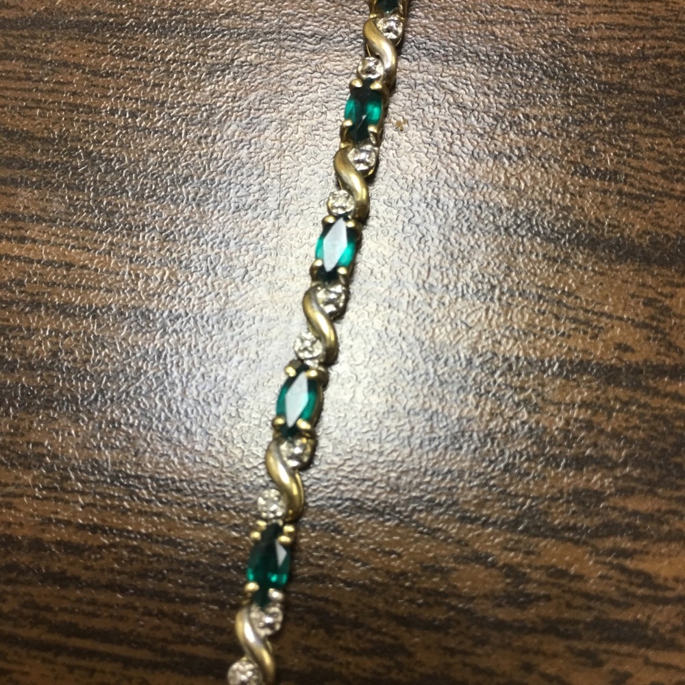 10k gold and stone bracelet